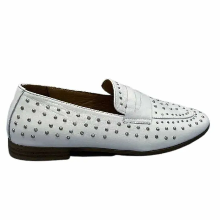 Ivoire0401a Ivoire 500.1000 Cuir Blanc*Femme Mocassins