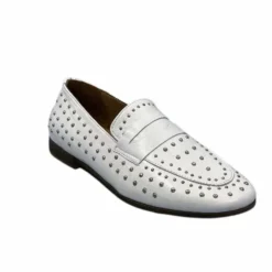 Ivoire0401a Ivoire 500.1000 Cuir Blanc*Femme Mocassins