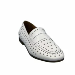 Ivoire0401a Ivoire 500.1000 Cuir Blanc*Femme Mocassins