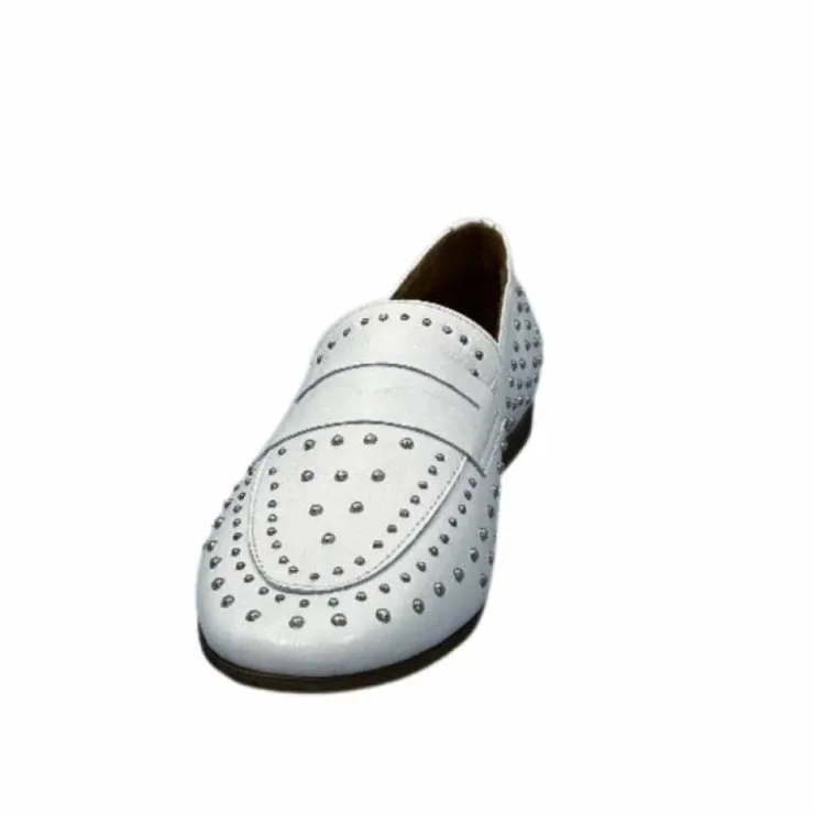 Ivoire0401a Ivoire 500.1000 Cuir Blanc*Femme Mocassins