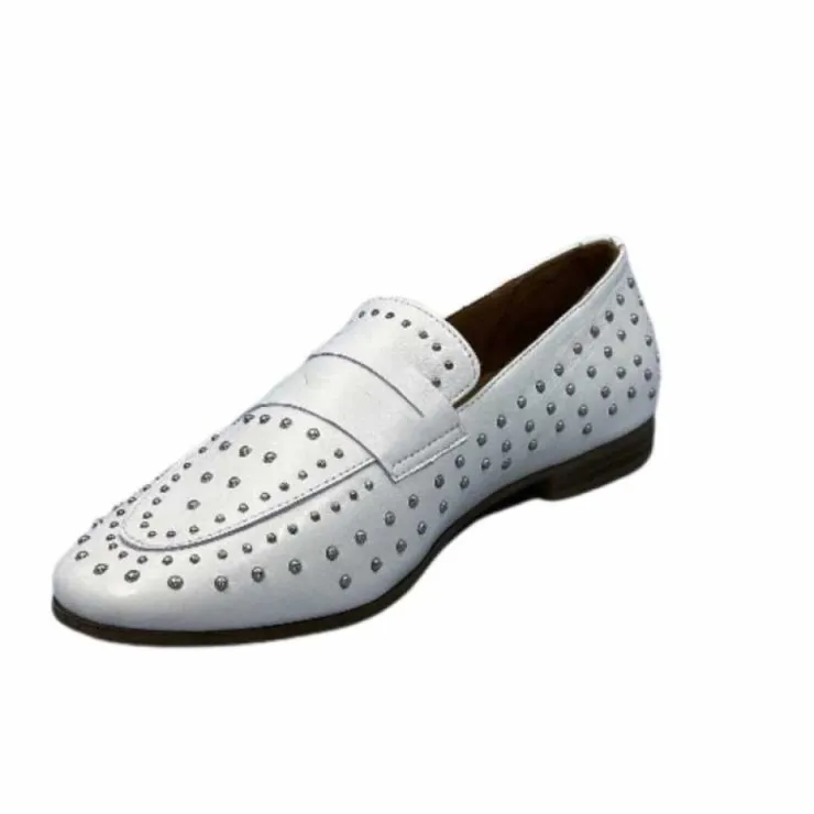 Ivoire0401a Ivoire 500.1000 Cuir Blanc*Femme Mocassins