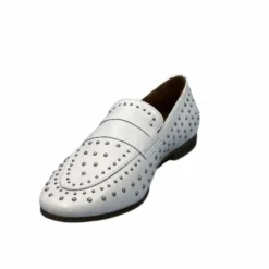 Ivoire0401a Ivoire 500.1000 Cuir Blanc*Femme Mocassins