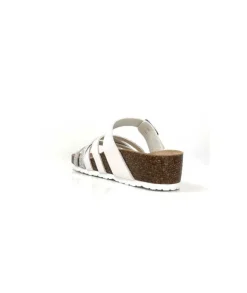 Ivoire0098a Ivoire 2115 Cuir Blanc Argent*Femme Plagettes