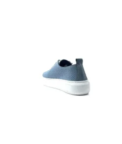 s and m / shoes market Ivoire 382.510 Cuir Bleu*Femme Baskets