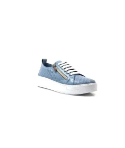 s and m / shoes market Ivoire 382.510 Cuir Bleu*Femme Baskets