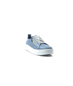 s and m / shoes market Ivoire 382.510 Cuir Bleu*Femme Baskets
