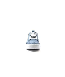 s and m / shoes market Ivoire 382.510 Cuir Bleu*Femme Baskets
