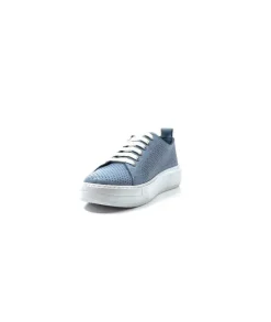 s and m / shoes market Ivoire 382.510 Cuir Bleu*Femme Baskets