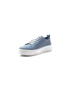 s and m / shoes market Ivoire 382.510 Cuir Bleu*Femme Baskets