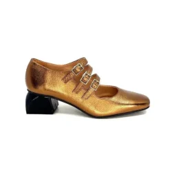 Dansi Ivoire 5981 Cuir Bronze*Femme Ballerines