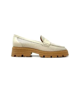 Ivoire-354 Ivoire 108802 Cuir Creme*Femme Mocassins