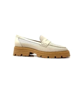 Ivoire-354 Ivoire 108802 Cuir Creme*Femme Mocassins