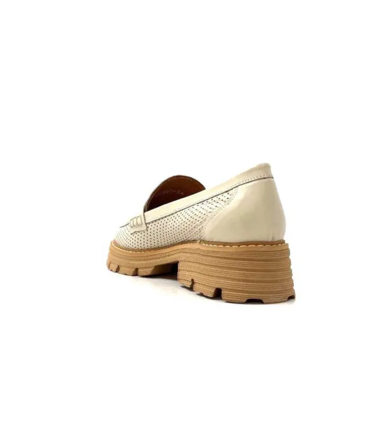 Ivoire-354 Ivoire 108802 Cuir Creme*Femme Mocassins