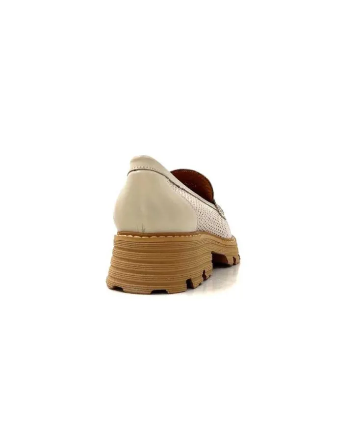 Ivoire-354 Ivoire 108802 Cuir Creme*Femme Mocassins
