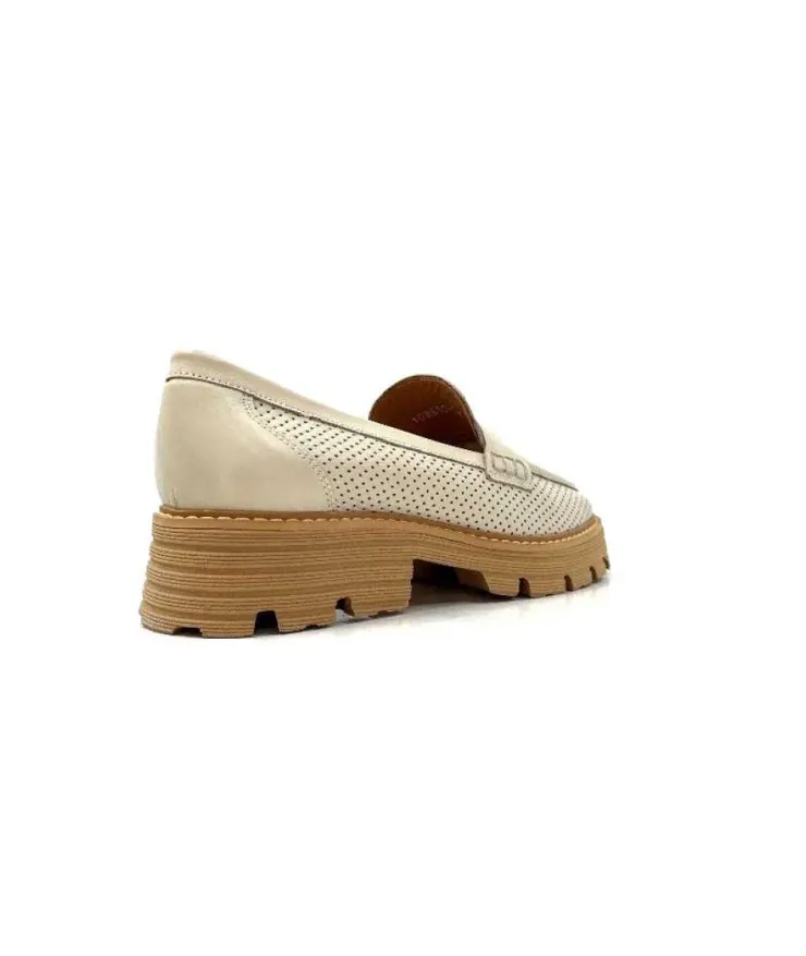 Ivoire-354 Ivoire 108802 Cuir Creme*Femme Mocassins
