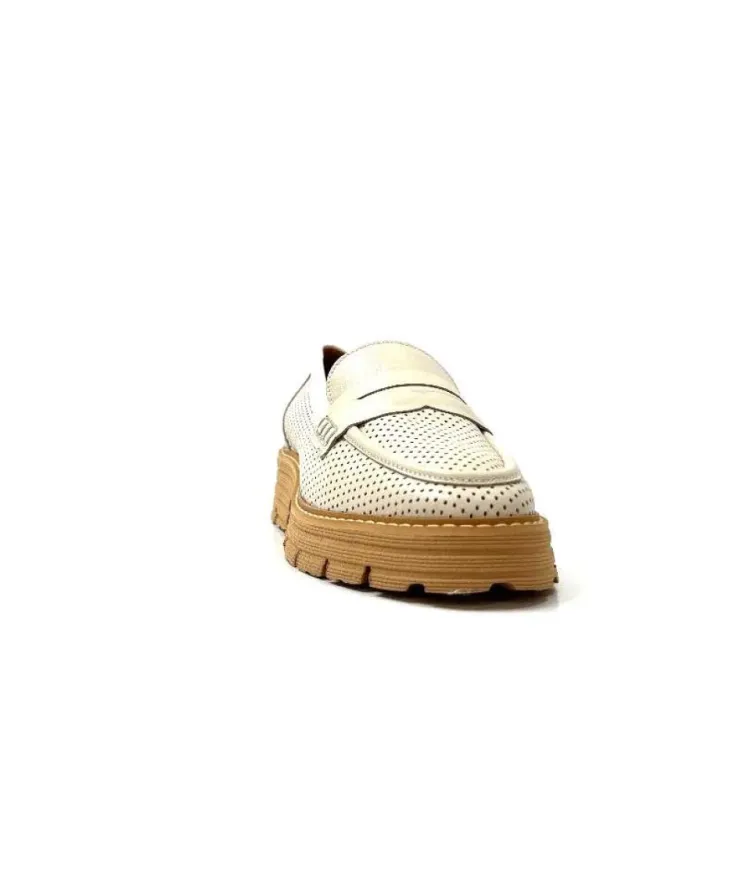 Ivoire-354 Ivoire 108802 Cuir Creme*Femme Mocassins