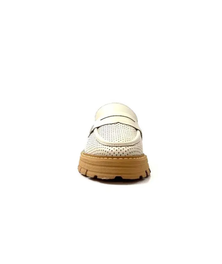 Ivoire-354 Ivoire 108802 Cuir Creme*Femme Mocassins