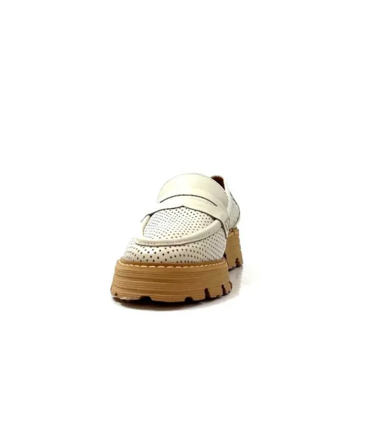 Ivoire-354 Ivoire 108802 Cuir Creme*Femme Mocassins