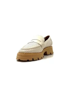 Ivoire-354 Ivoire 108802 Cuir Creme*Femme Mocassins