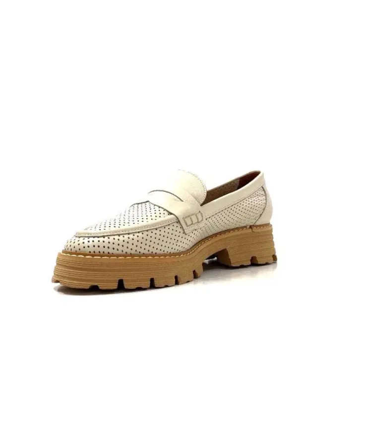 Ivoire-354 Ivoire 108802 Cuir Creme*Femme Mocassins