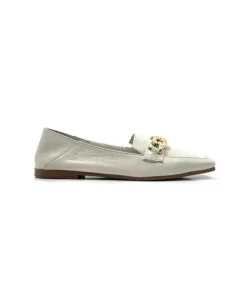gloria Ivoire 97576 Cuir Creme*Femme Mocassins