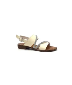 Ivoire0203a Ivoire 1078 Cuir Creme Avorio*Femme Sandales