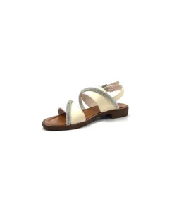 Ivoire0203a Ivoire 1078 Cuir Creme Avorio*Femme Sandales