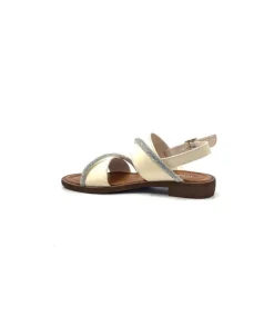 Ivoire0203a Ivoire 1078 Cuir Creme Avorio*Femme Sandales