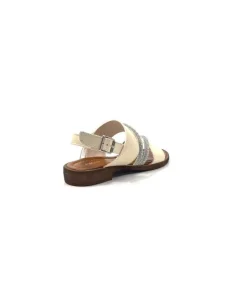 Ivoire0203a Ivoire 1078 Cuir Creme Avorio*Femme Sandales