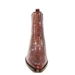 Ivoire0104a Ivoire 44447 Cuir Croco Cognac*Femme Santiags
