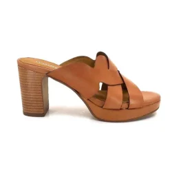 Ivoire0399a Ivoire 6080 Cuir Cuoio*Femme Mules