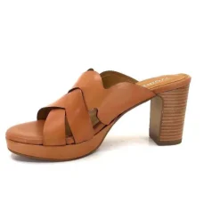 Ivoire0399a Ivoire 6080 Cuir Cuoio*Femme Mules