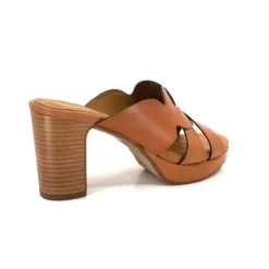 Ivoire0399a Ivoire 6080 Cuir Cuoio*Femme Mules