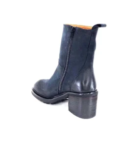 Ivoire0156 Ivoire 7753 Cuir Daim Bleu Marine*Femme Bottines