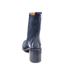 Ivoire0156 Ivoire 7753 Cuir Daim Bleu Marine*Femme Bottines