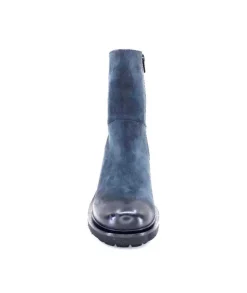 Ivoire0156 Ivoire 7753 Cuir Daim Bleu Marine*Femme Bottines