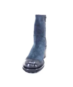Ivoire0156 Ivoire 7753 Cuir Daim Bleu Marine*Femme Bottines