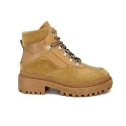 Ivoire0209b Ivoire 12301 Cuir Daim Taupe*Femme Fourrées
