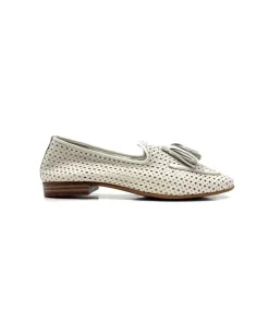 gloria Ivoire 2002 Cuir Egret*Femme Mocassins