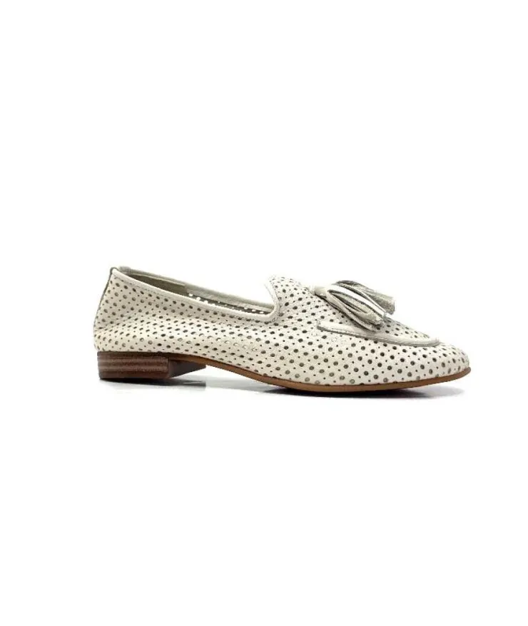 gloria Ivoire 2002 Cuir Egret*Femme Mocassins