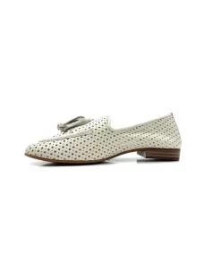 gloria Ivoire 2002 Cuir Egret*Femme Mocassins
