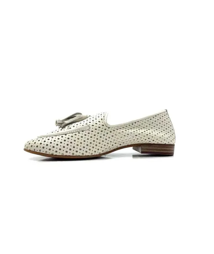 gloria Ivoire 2002 Cuir Egret*Femme Mocassins