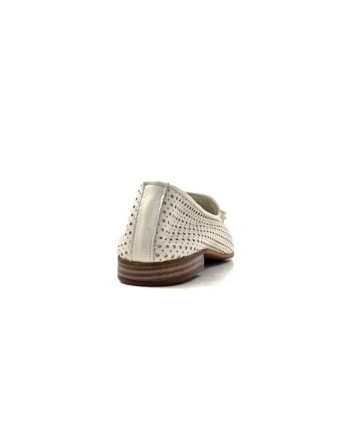 gloria Ivoire 2002 Cuir Egret*Femme Mocassins