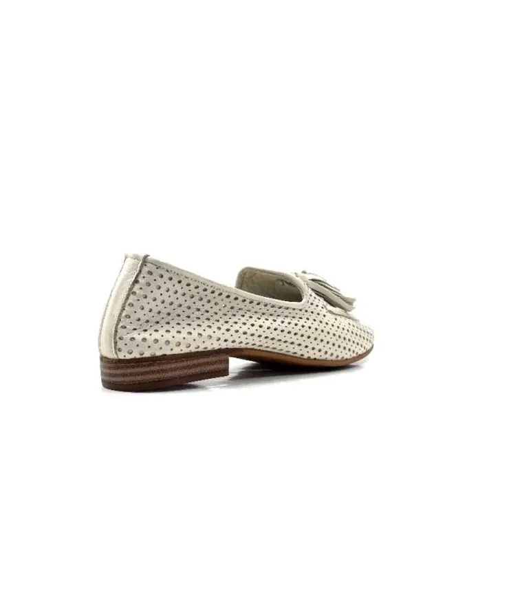 gloria Ivoire 2002 Cuir Egret*Femme Mocassins