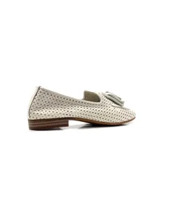 gloria Ivoire 2002 Cuir Egret*Femme Mocassins
