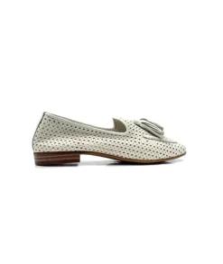gloria Ivoire 2002 Cuir Egret*Femme Mocassins