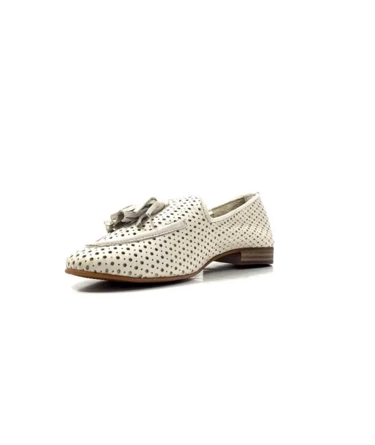 gloria Ivoire 2002 Cuir Egret*Femme Mocassins