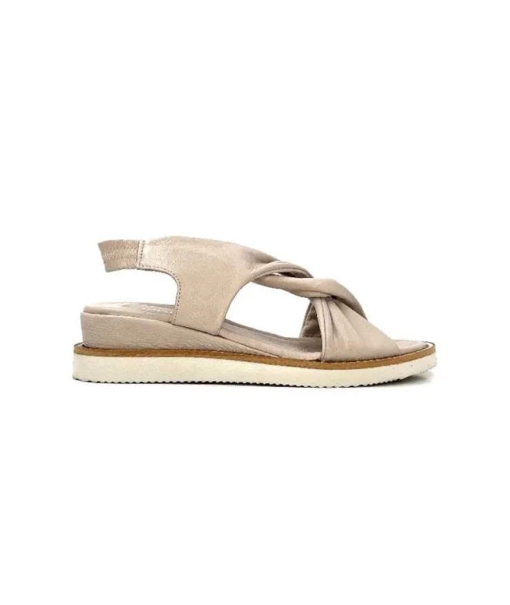 Ivoire-354 Ivoire 107614 Cuir Gris*Femme Plateformes