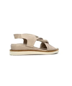 Ivoire-354 Ivoire 107614 Cuir Gris*Femme Plateformes