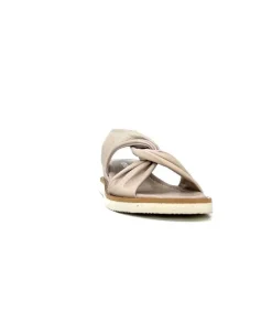 Ivoire-354 Ivoire 107614 Cuir Gris*Femme Plateformes